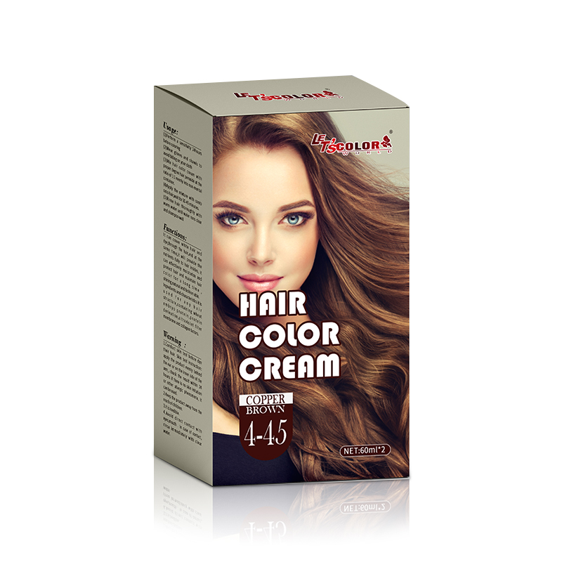 Copper Brown Bio Plant Hair Color Cream para sa Personal na Paggamit